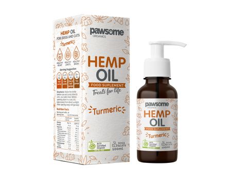 Pawsome Organics Hemp Oil&Turmeric 100ml