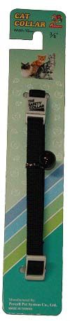 Cat Collar Black Nylon Safety