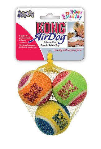 KONG AirDog Squeaker Birthday Balls 3pk