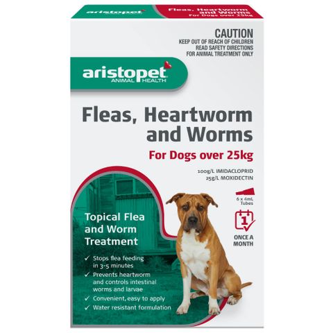 AP Spot On Flea & Worm Dog over 25kg:3pk