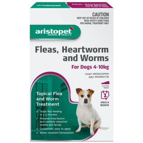 AP Spot On Flea & Worm Dog 4-10kg 3pk