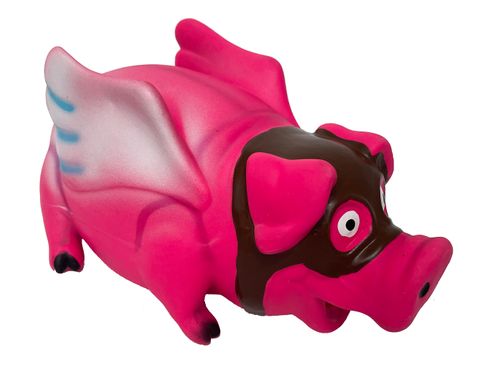 Paw Play Latex Flying Pig 21cm