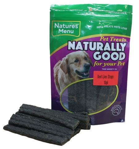 NM Aussie Beef  Liver Straps 10pk