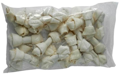 6" Knotted Hide Bones 20pk