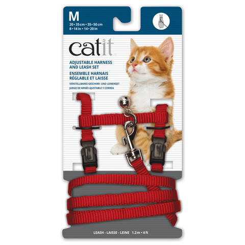 Catit Nylon Cat Harness & Lead Red