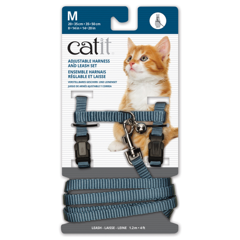 Catit Nylon Cat Harness & Lead Blue