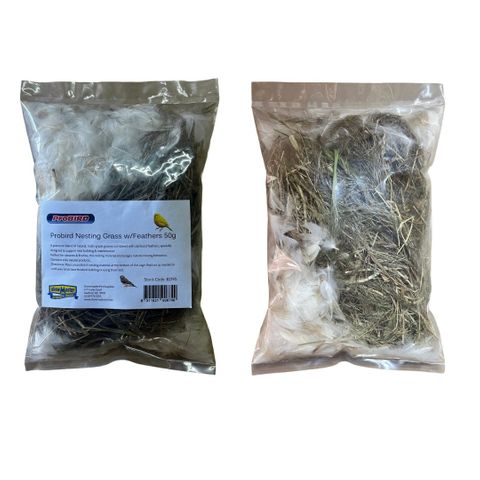 Probird Nesting Grass w/Feathers 50g