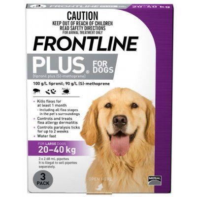 Frontline Plus LG Dog Purple 20-40kg 3PK