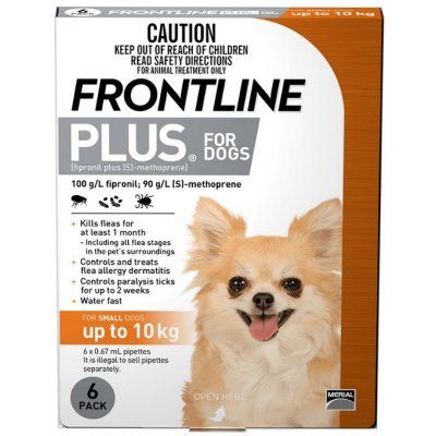 Frontline Plus Sml Dog Orange >10kg 6PK