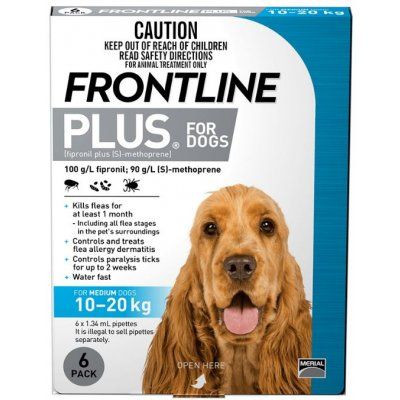 Frontline Plus Med Dog Blue 10-20kg 6PK