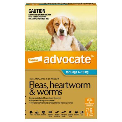 Advocate Medium Dog 4-10kg 6pk Aqua
