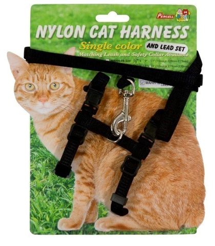 Carded Cat Harness Black