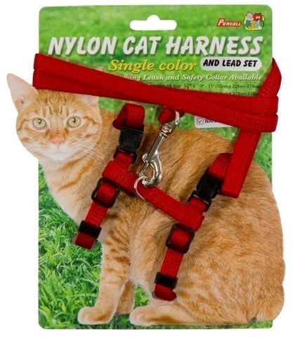 Carded Cat Harness Red