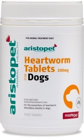 *Aristopet Heartworm Tab 200mg 1000s