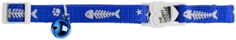 *Nylon Cat Collar Reflective Fish Blue