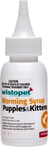 Aristopet Worming Syrup Pup/Kit 50ml