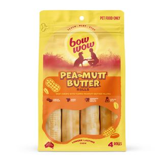 BOW WOW 6x4pk PEA-MUT BUTTER ROLLS