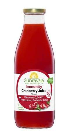 SUNRAYSIA 6x1lt IMMUNITY CRANBERRY JUICE