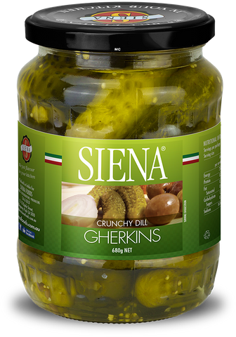 SIENA 12x680gm CRUNCHY DILL GHERKINS