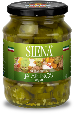SIENA 12x350gm GREEN SLICED JALAPENOS