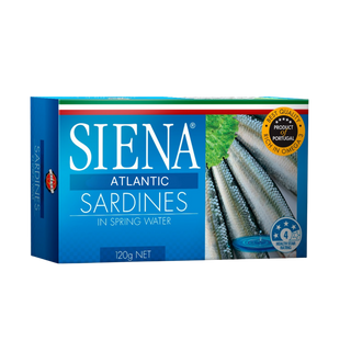 SIENA (4) 12x120g SARDINES SPRING WATER