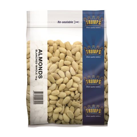 TRUMPS 1kg (10) BLANCHED ALMONDS