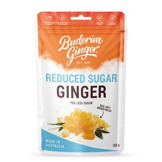 BUDERIM 8x125gm REDUCED SUGAR GINGER