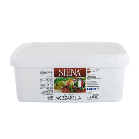 SIENA (6) 8x125gm TRAY BUFFALO MOZZARELL
