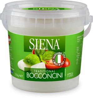 SIENA 8x220gm COWS MILK TRAD BOCCONCIN