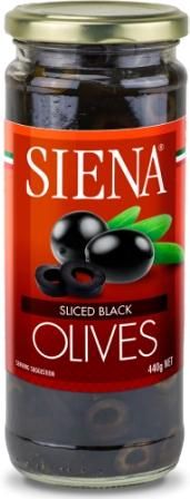 SIENA 6x440g BLACK SLICED OLIVES