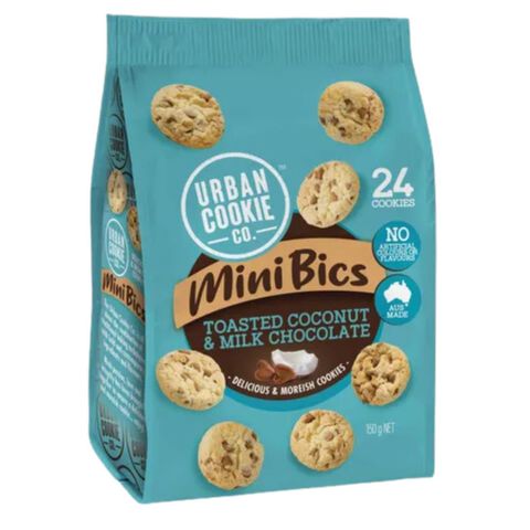 URBAN COOKIE CO 5x150gm COCONUT CHOC CHP - Siena Foods