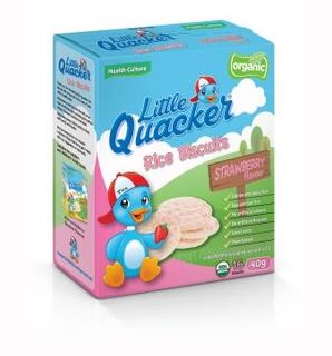 LITTLE QKR 4x40gm RICE BISCUIT STRAWBRY