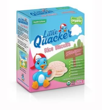 LITTLE QKR 4x40gm RICE BISCUIT STRAWBRY