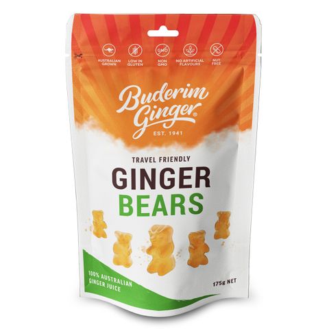 BUDERIM 8x175gm GINGER BEARS