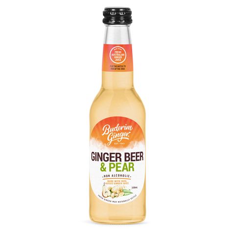 BUDERIM 12x330ml GINGER BEER & PEAR BOTL