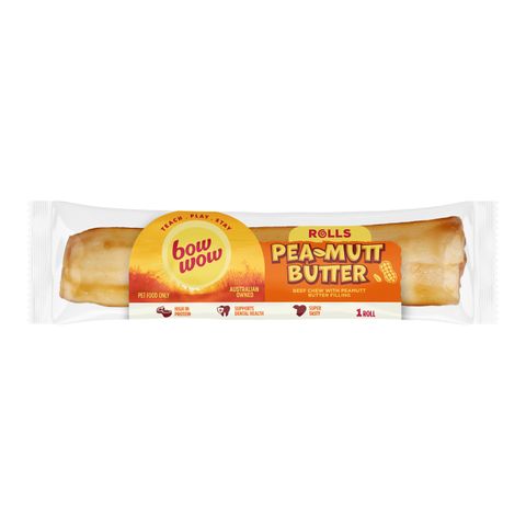 BOW WOW 24x1pk PEA-MUT BUTTER ROLLS