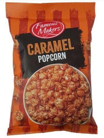 FAMOUS MAKERS 16x125gm CARAMEL POPCORN