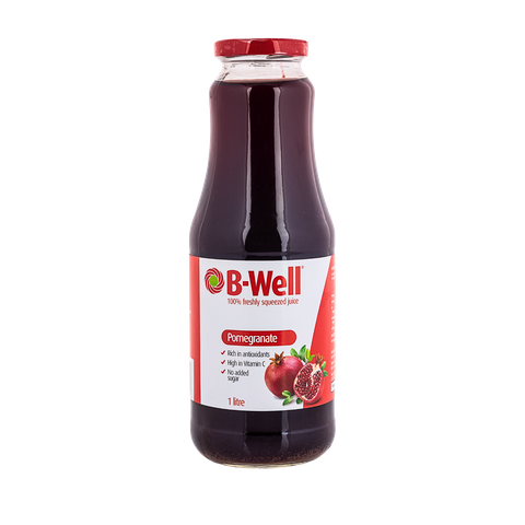 B-WELL 8x1Lt 100% POMEGRANATE JUICE