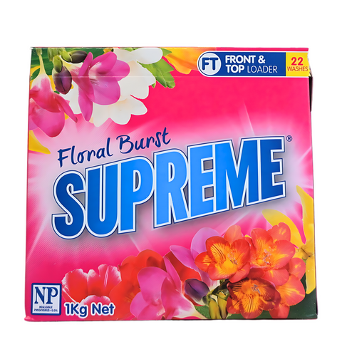 SUPREME 8x1kg FLORAL LAUNDRY POWDER