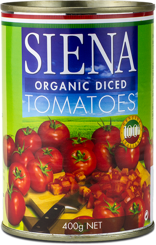 SIENA 12x400gm ORGANIC DICED TOMATOES