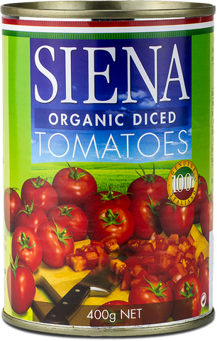 SIENA 12x400gm ORGANIC DICED TOMATOES