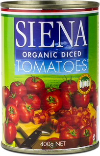 SIENA 12x400gm ORGANIC DICED TOMATOES