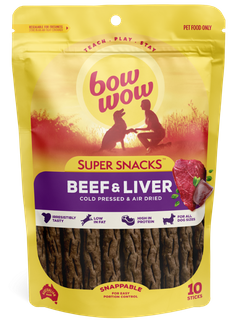 BOW WOW 10x10pk S/SNACK BEEF & LIVER