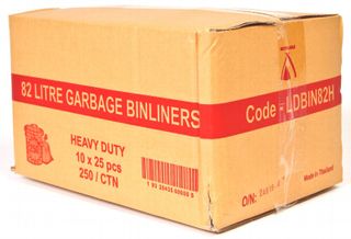 GARBAGE BAGS 82lt H/DUTY BIN LINER 250'S