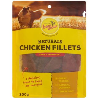 BOW WOW 6x200gm CHICKEN FILLETS