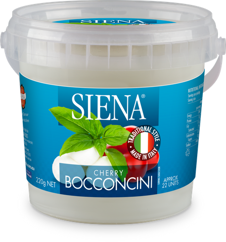 SIENA 8x220gm COWS MILK CHERRY BOCCONCIN