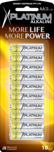 PLATINUM 6x10pk AA ALKALINE YELLOW