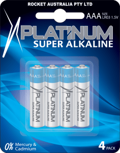 PLATINUM 12x4pk AAA SUPER ALKALINE BLUE