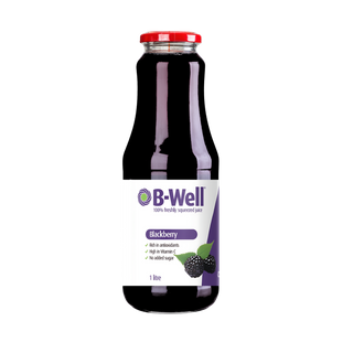 B-WELL 8x1Lt 100% BLACKBERRY JUICE F/SQZ