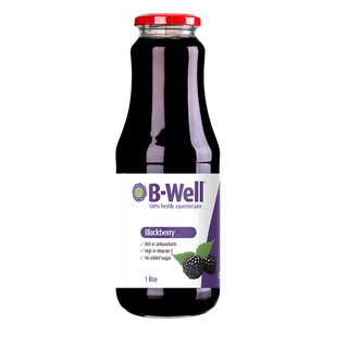 B-WELL 8x1Lt 100% BLACKBERRY JUICE F/SQZ